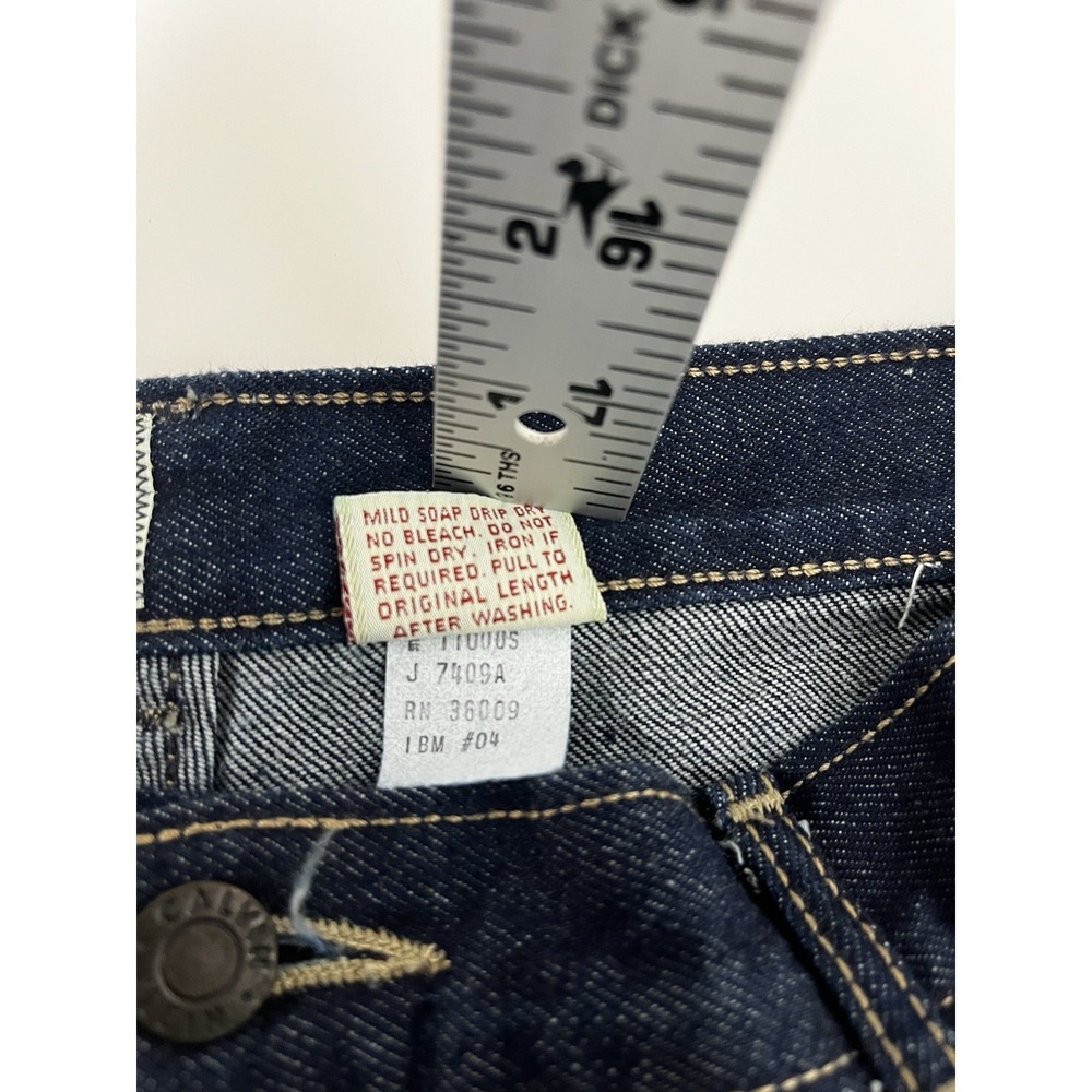VTG 70s Calvin Klein Jeans High Rise Straight Leg Dark Wash Sz 11 / 26 NEW! - Picture 9 of 13